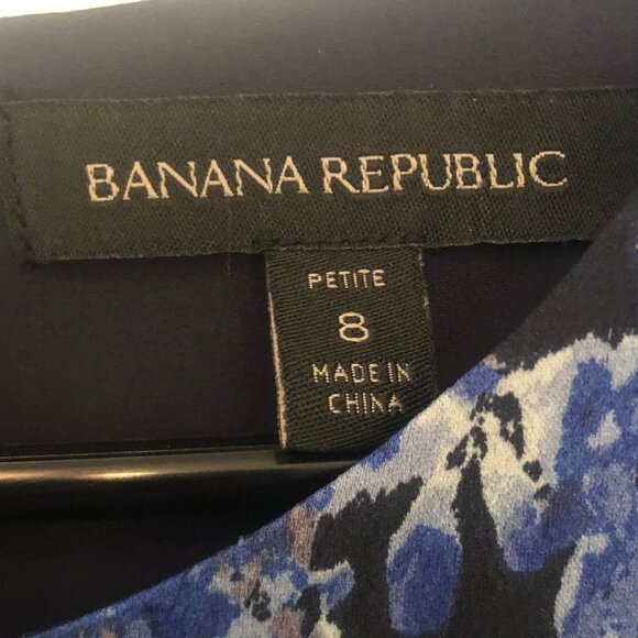 Banana Republic Crew Neck 3/4 Sleeve Peplum Fit And Flare Dress sz 8P - Picture 7 of 13